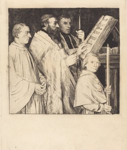Kuorit, 1. levy (Le lutrin) tekijältä Alphonse Legros