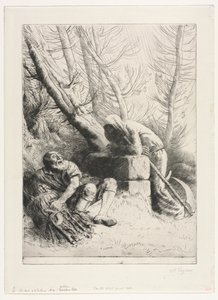 Kuolema ja puunhakkaaja tekijältä Alphonse Legros