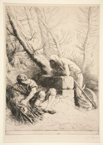 Kuolema ja puunhakkaaja tekijältä Alphonse Legros