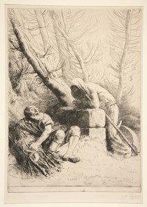 Kuolema ja puunhakkaaja tekijältä Alphonse Legros