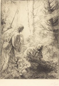 Kuolema ja puunhakkaaja, 2. levy La mort et le bucheron. tekijältä Alphonse Legros