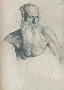 Tutkimus vanhasta miehestä, jolla on pitkä parta, c1895, 1923 tekijältä Alphonse Legros