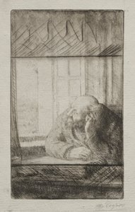Ilta ikkunassa tekijältä Alphonse Legros