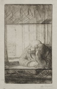 Ilta ikkunassa. tekijältä Alphonse Legros