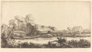 Farm joen varrella näkee Evening Light Farm joen varrella: Evening Light. tekijältä Alphonse Legros