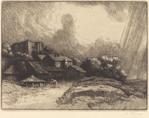 Maatila luostarissa Abbey Farm. tekijältä Alphonse Legros