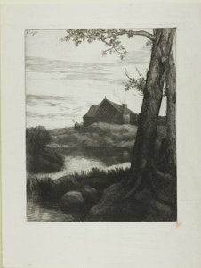 Maatila suurella puulla tekijältä Alphonse Legros