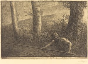 Kalastaja vanneverkolla (La peche a la problem) tekijältä Alphonse Legros