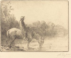 Fording a River (Le gue) tekijältä Alphonse Legros