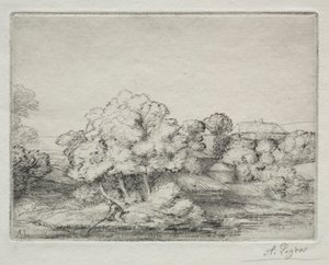 Hamlet lähellä järveä tekijältä Alphonse Legros