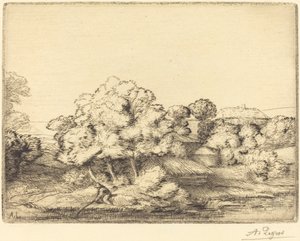 Hamlet lähellä järveä Kylä lähellä järveä. tekijältä Alphonse Legros
