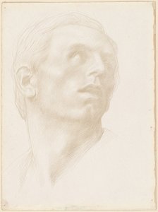 Oikealle katsovan miehen pää tekijältä Alphonse Legros