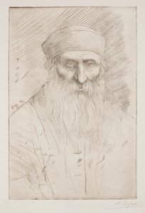 Pitkäpartaisen miehen pää tekijältä Alphonse Legros