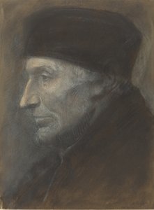 Pääkallohattu miehen pää. tekijältä Alphonse Legros