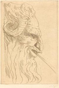 Satyyrin pää (Tete de satyre) tekijältä Alphonse Legros