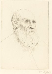 Vanhan miehen johtaja Etude de tete. tekijältä Alphonse Legros