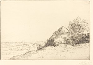 Hovel rinteellä Masure sur la colline. tekijältä Alphonse Legros