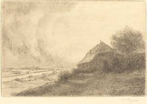 Hovel rinteellä Masure sur la colline. tekijältä Alphonse Legros