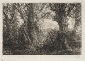 Contevillen metsässä. tekijältä Alphonse Legros