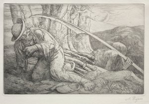 Kuolema ja puunhakkaaja (5. levy) tekijältä Alphonse Legros