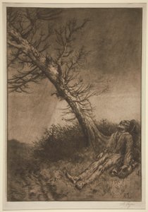 La mort du vagabond (Vagabondin kuolema) tekijältä Alphonse Legros