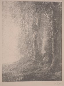 Maisema (litho) tekijältä Alphonse Legros