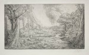Maisema Maisema. tekijältä Alphonse Legros