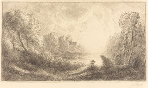 Maisema: Auringonnousu Maisema: Auringonnousu. tekijältä Alphonse Legros