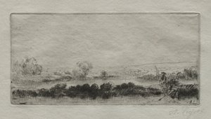 Maisema Beat-bogin kanssa: Suossa. tekijältä Alphonse Legros