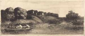Maisema veneellä, 1. levy Maisema veneellä. tekijältä Alphonse Legros