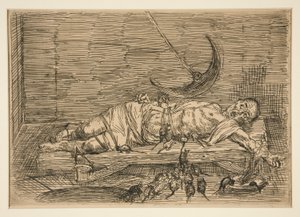 Le Puits et le Pendule, nro 1 (Kuoppa ja heiluri, nro 1) tekijältä Alphonse Legros