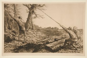 Les bucherons (puunleikkurit) tekijältä Alphonse Legros
