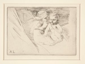 Mab et Cupidon (Mab ja Cupid) tekijältä Alphonse Legros