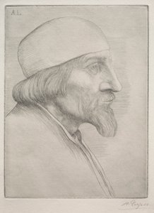 Mies pääkallohatussa tekijältä Alphonse Legros