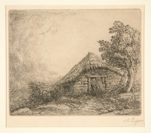Mökki kukkulalla tekijältä Alphonse Legros