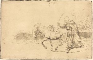 Boulognen maitotar, 1. lautanen (Laitiere a Boulogne) tekijältä Alphonse Legros