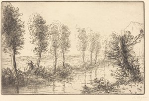 Lähellä myllyä (Pres du Moulin) tekijältä Alphonse Legros