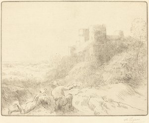 Old Chateau Vanha linna. tekijältä Alphonse Legros