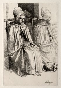 Talonpoikanainen Boulognen naapurustossa. tekijältä Alphonse Legros