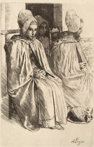 Talonpoikaisnaisia Boulognen lähistöltä tekijältä Alphonse Legros