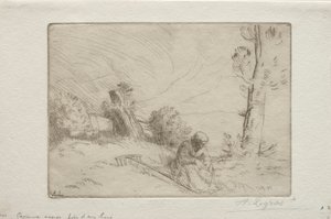 Talonpoika kiviaidan lähellä tekijältä Alphonse Legros