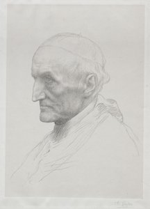 Kardinaali Manningin muotokuva, toinen levy. tekijältä Alphonse Legros