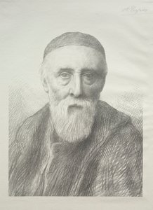 George Frederic Wattsin muotokuva, toinen levy. tekijältä Alphonse Legros