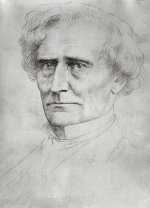 Hector Berliozin (1803-69) muotokuva (kynä ja muste paperille) tekijältä Alphonse Legros