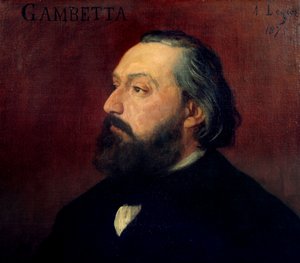 Ranskalaisen poliitikon Leon Gambettan (1838-1882) muotokuva. Alphonse Legrosin (1837-1911) maalaus vuodelta 1875. Orsay Museum. tekijältä Alphonse Legros