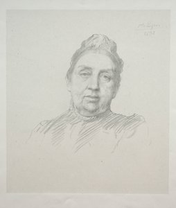 Madame Kempin muotokuva, edestä katsottuna 3. levy. tekijältä Alphonse Legros