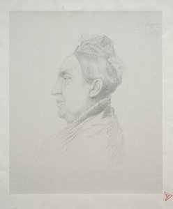 Retrat de Madame Kemp de perfil (2a làmina) finlandès tekijältä Alphonse Legros
