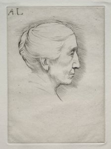 Mmen muotokuva. Emily Hughes (1. lautanen) tekijältä Alphonse Legros