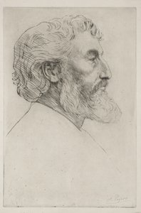 Sir Frederick Leightonin muotokuva (ensimmäinen levy) tekijältä Alphonse Legros
