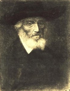 Thomas Carlylen muotokuva (etsaus) tekijältä Alphonse Legros